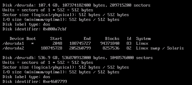 linux（centOS） 挂载新硬盘 CentOS磁盘新分区、格式化及挂载