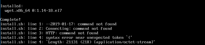 install.sh:line 1: command not found 安装宝塔提示语法错误