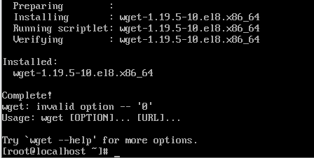 centos 报错收集 Try `wget --help' for more options. Would you like to change it? [yes]