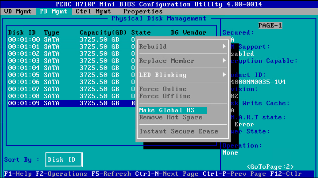 服务器配置RAID5(3块硬盘做RAID5，另外再弄一块做数据冗余盘）